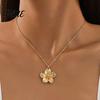 High-quality Necklace Flower for Women Metal Pendant Charming Hypoallergenic Jewelry