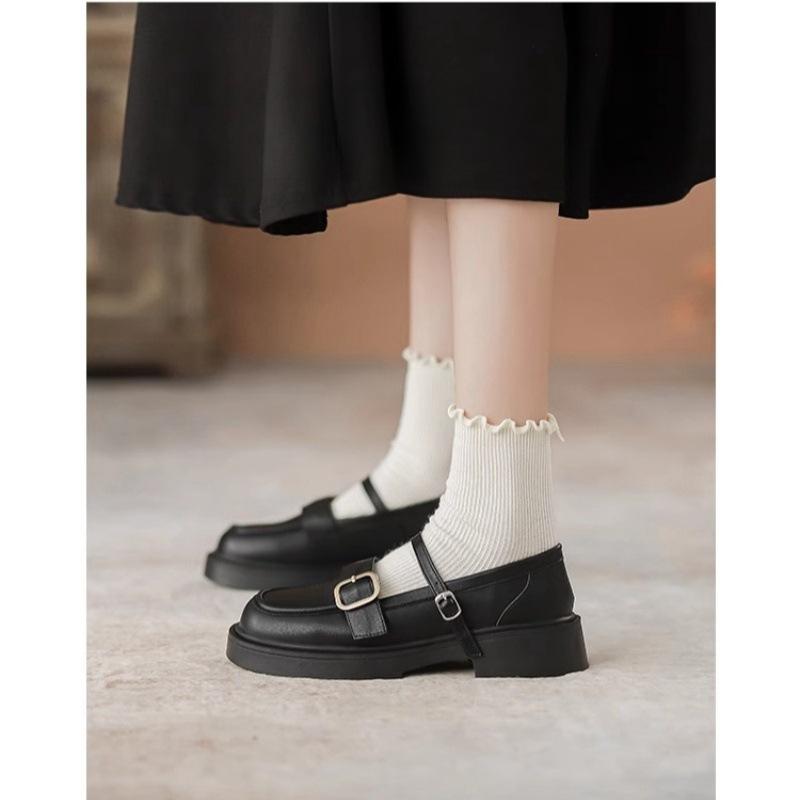 Mary Jane shoes 2025 autumn new women's shoes versatile college style jk small leather shoes retro French single shoes women