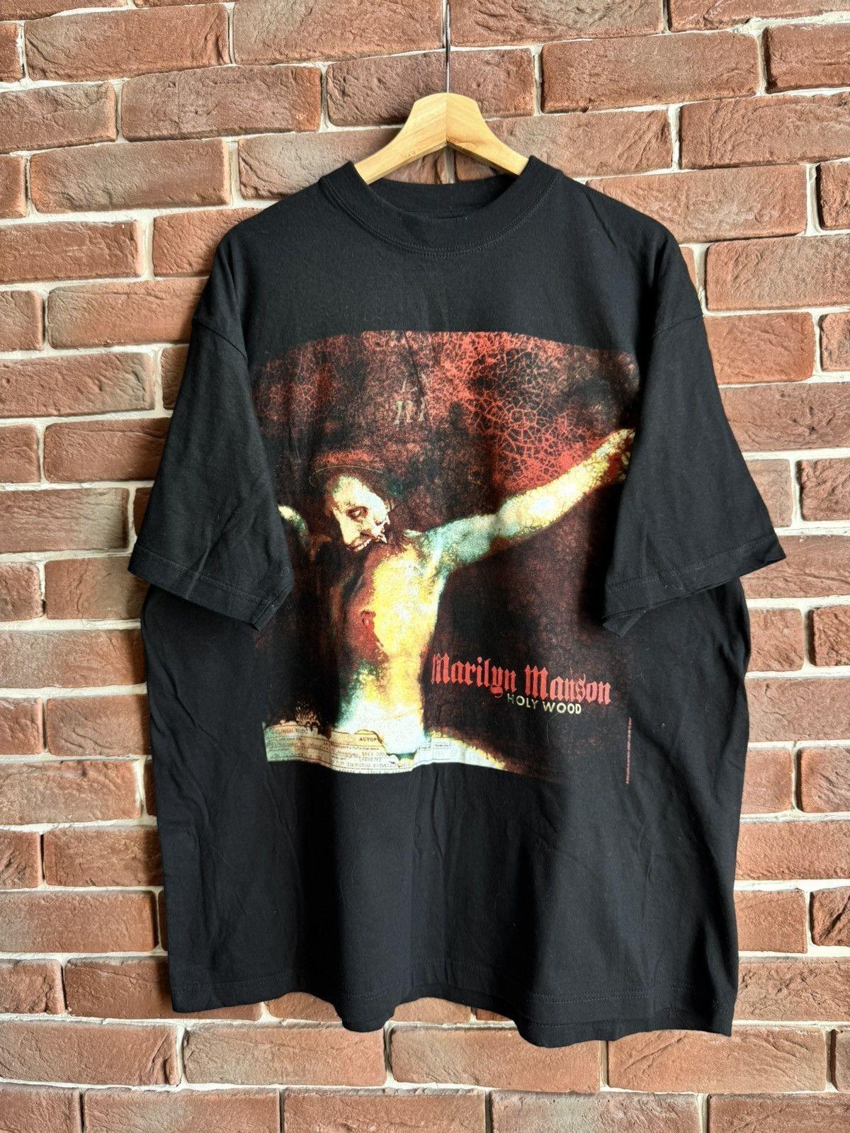 2000 Marilyn Manson Holywood Vintage 00s Band Tee Rock Rare Unisex T-Shirt XL