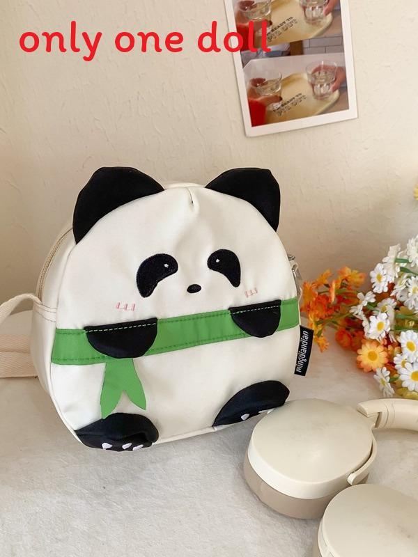 Panda Cartoon Small Shoulder Bag With Nylon Material For Daily Casual Use