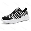 Fashion 2025 Autumn New Men's Strip Design Fashion Casual Low Top Thick Sole Shoes Fly Weave Breathable Mesh Comfortable Chunky sneakers