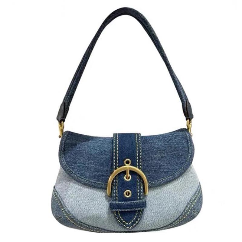 

Ковбойская сумка через плечо для женщин с высокой текстурой подмышки популярная ретро-заплата роскошная сумка модная новая