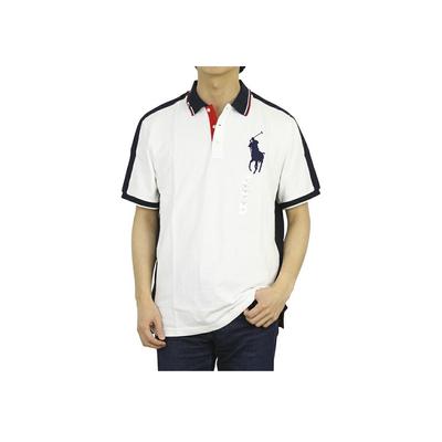 Polo Classic Fit Color Block Big Pony Logo Embroidered Short Sleeve Polo Shirt Men Tops MNPOKNI1N820812-100
