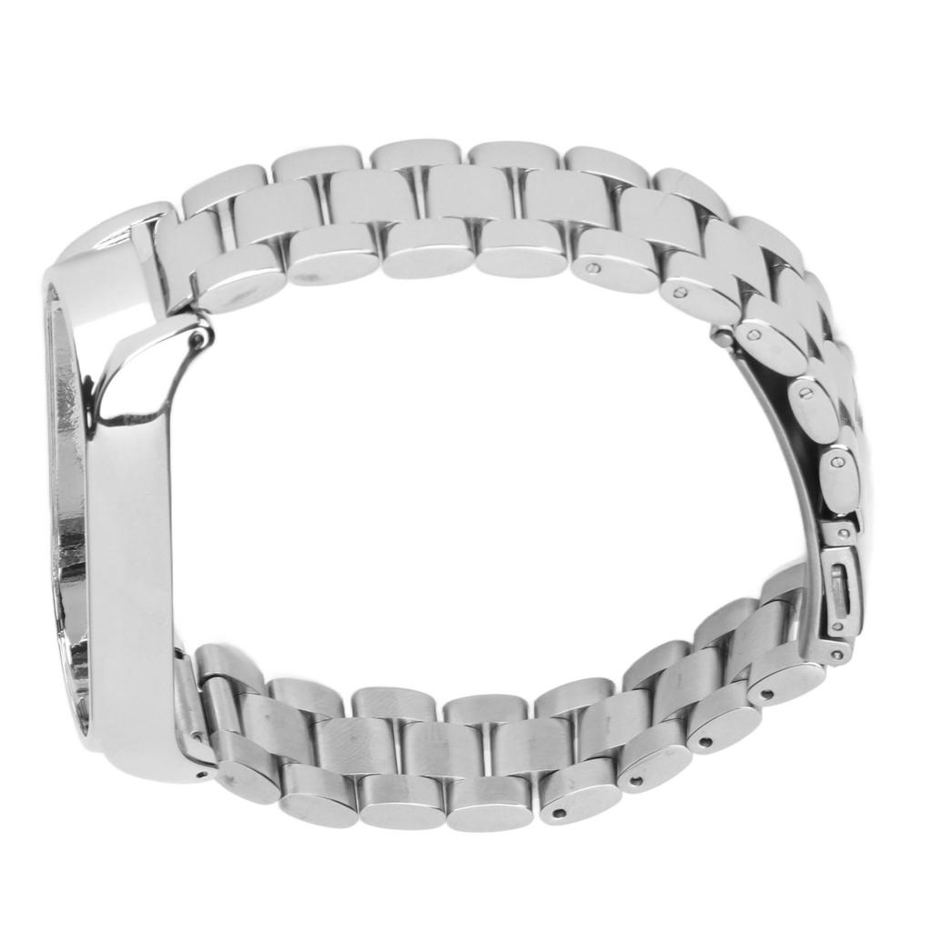 Smartwatch Wrist Band Strap Stainless Steel Anti Lost with Double Folding Buckle for Band 6