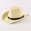 Summer new western cowboy hat men's beach play top hat straw hat breathable cool hat sun hat