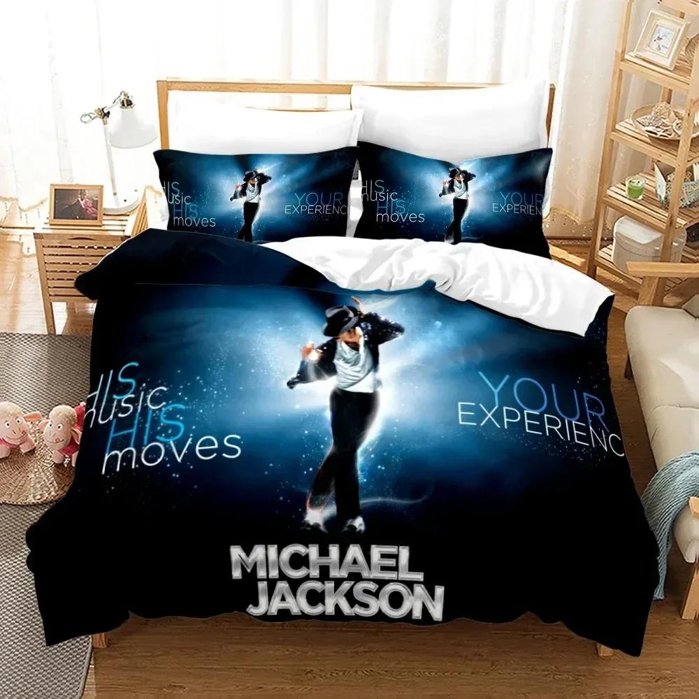 New 3D Print Michael Jackson Comfortable Duvet Quilt Cover Pillowcase Bedding Set Children Bedroom Decoration Home Textile