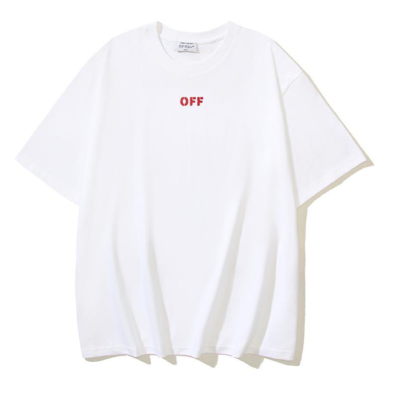 1090 Off-White 2025 Frühjahr/Sommer Neu Smile Pfeil Gedruckt Rundhals Kurzarm Herren- und Damen-T-Shirts