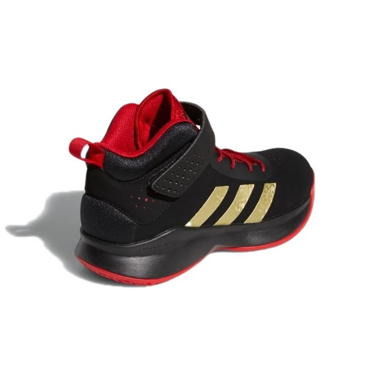 (PS) adidas Cross Em Up 5 Wide Slip On 'Core Black Gold Metallic Scarlet' Kids' GZ0119