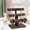 Wooden Bracelet Watch Accessory Stylish Easy Assembly Stand, 3-Tier Stand, Holder, T-Shaped, Removable, Display,