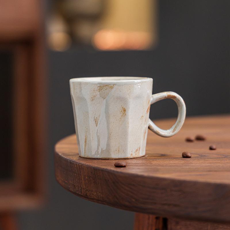 Creative Ceramic Coffee Cup High Value Afternoon Tea Latte Cup Household Water Cup Coarse Pottery Mug