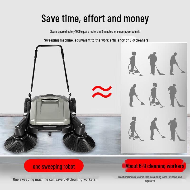 POHIR 48V Lithium Industrial Hand-Push Sweeper CN plug (adapter included)