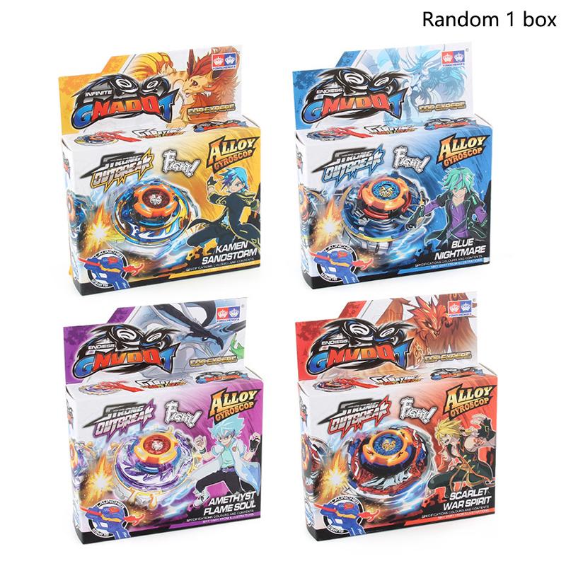 

1 Набор Сплав Боевой Гироскоп Комплект Игрушка Соревнование Дуэль Диск Гироскоп Пластина 4-в-1 Комбинация Ручка Боевой Гироскоп Игрушка