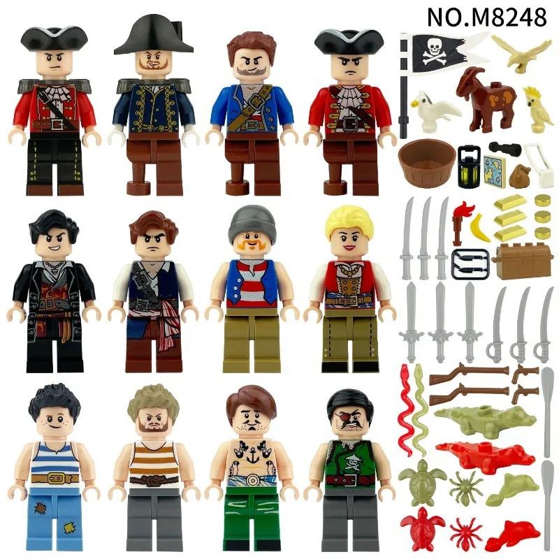 Mattoncini, cavalieri romani, pirati nell'esercito di campo, bambole umanoidi, giocattoli per bambini, regali di compleanno, personaggi dei cartoni animati.