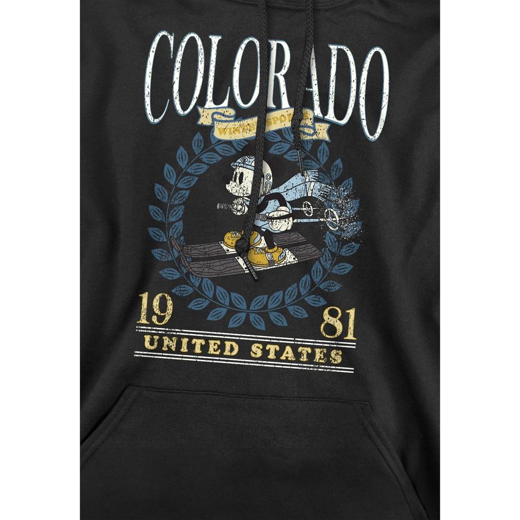 Disney Mens Colorado Ski Mickey Mouse Hoodie