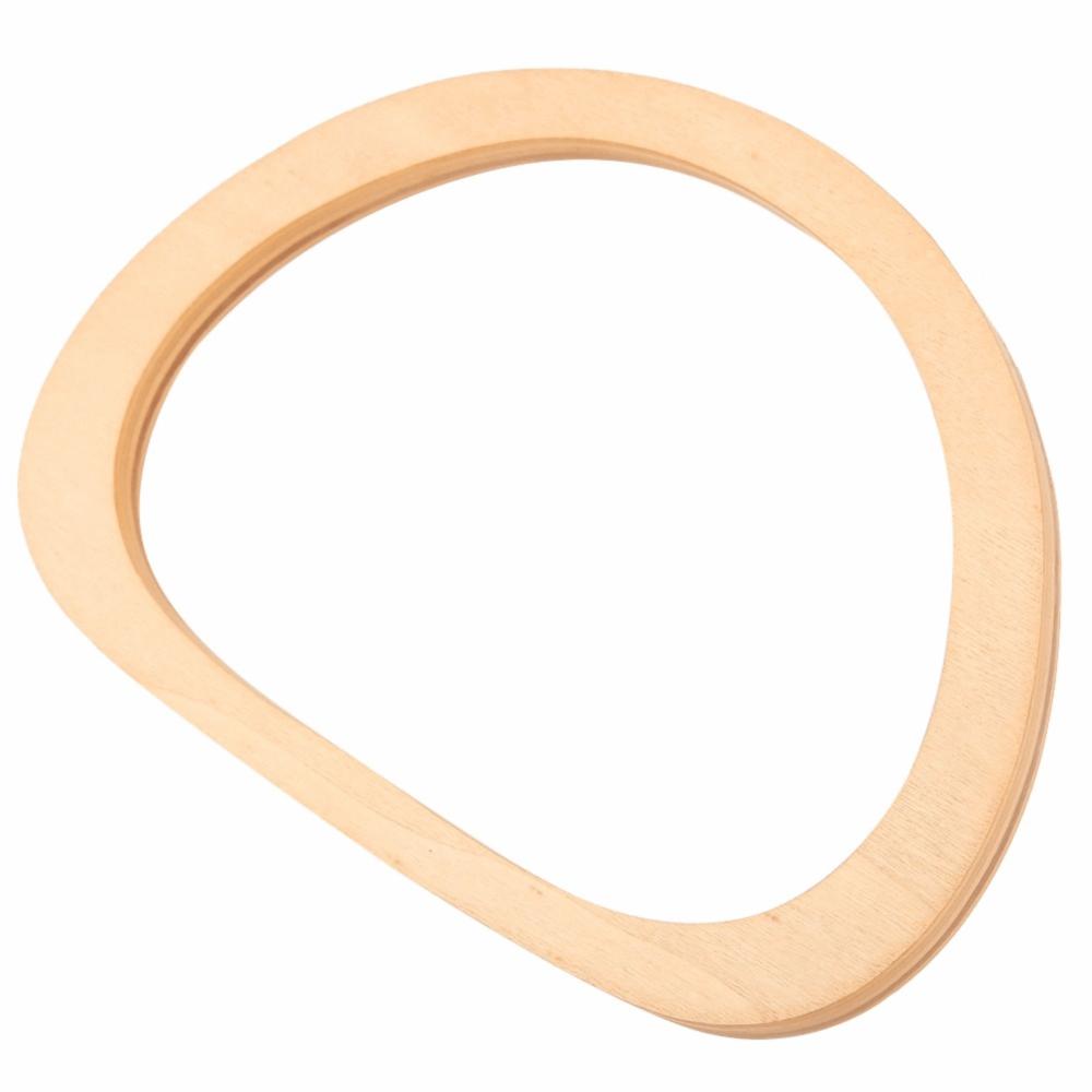 2pcs 6.1 Inch Length Wooden Purse Handles Wood Color Bag Handles Replacement  For DIY Craft