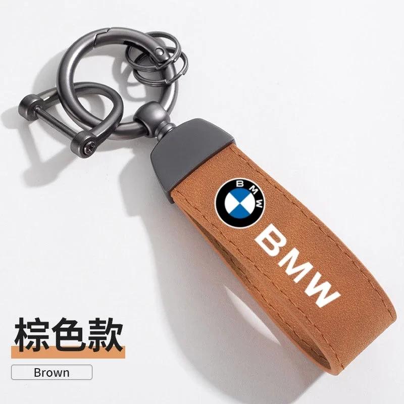 BAGF7 Car Sticker Hot 2025 Hot For BMW For BMW Man Women Leather Rope Keyring Key Chain Ring Car Logo Keychain For BMW E39 E46 E36 E53