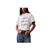 Calvin Klein Casual Comfortable Round Neck Loose Short Sleeve T-Shirt Women Tops Bright-White 47B827G-110