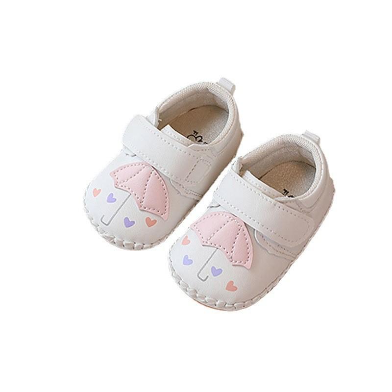 Infant Baby Walking Shoes With Synthetic Leather Upper For Spring And Summer Use
