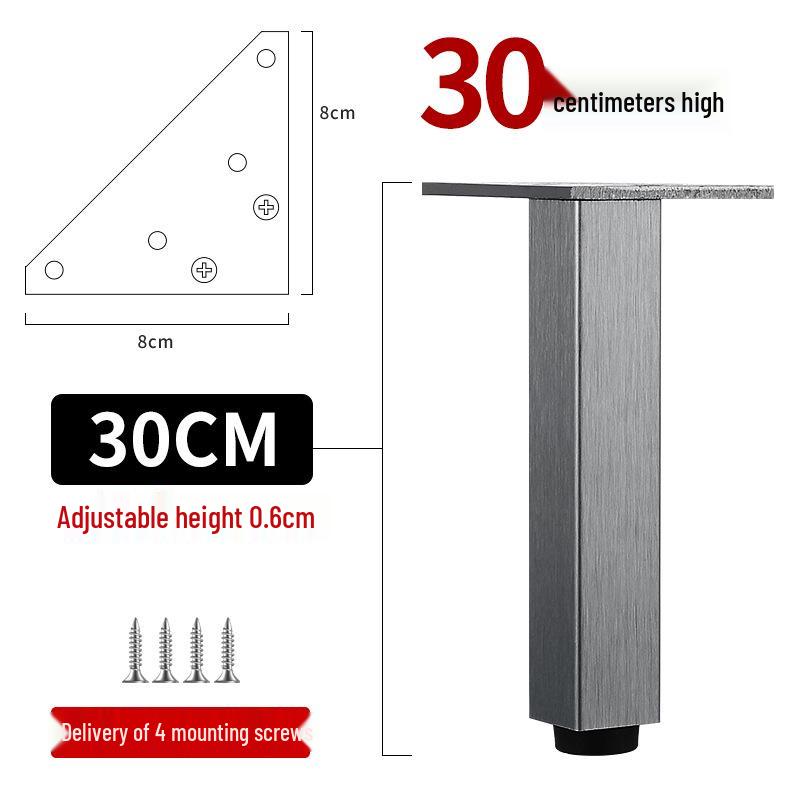 Adjustable Aluminum Alloy Furniture Legs for Cabinets, Sofas, Coffee Tables, TVs, and Beds