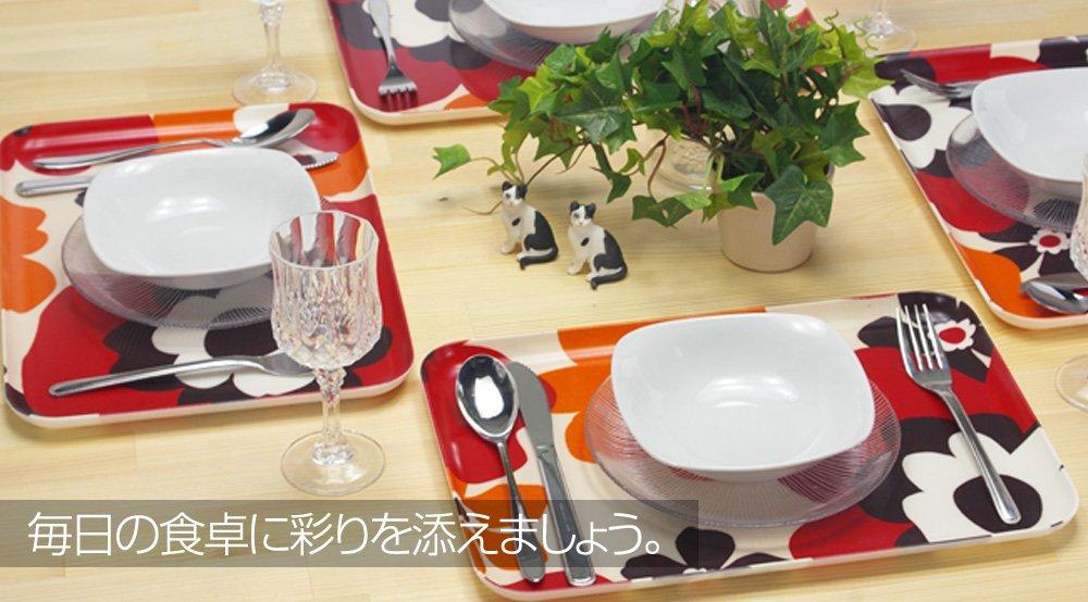 NR Luncheon Tray M Wood Grain Wood Oak Microwave Safe Tray Stylish Plastic Large Small Square Rectangular Interior Wood Grain Placemat for Children