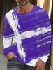 Men's long-sleeved T-shirt 3D printed cross color printing men's long-sleeved T-shirt autumn tops HD pattern printed T-shirt
