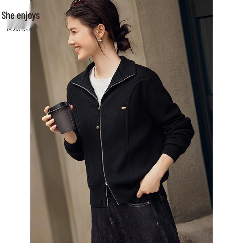 Women s Stand Collar Zipper Knit Cardigan Sweater M 3650₽