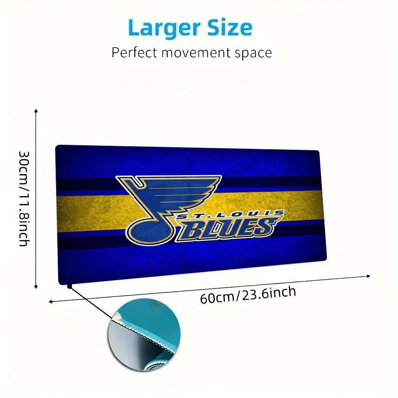 St. Louis Blues Color Mouse Pad Large Gaming Table Cushion Non-slip Laptop Tablet Big Mousepad XXL Mat Mini PC Playmat With Lock Edge