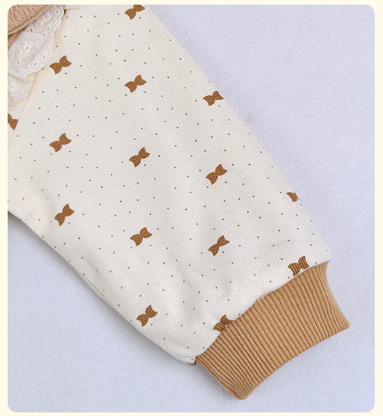 2025 Baby Girl Autumn Romper - Newborn Long Sleeve Onesie for Spring & Autumn Outings