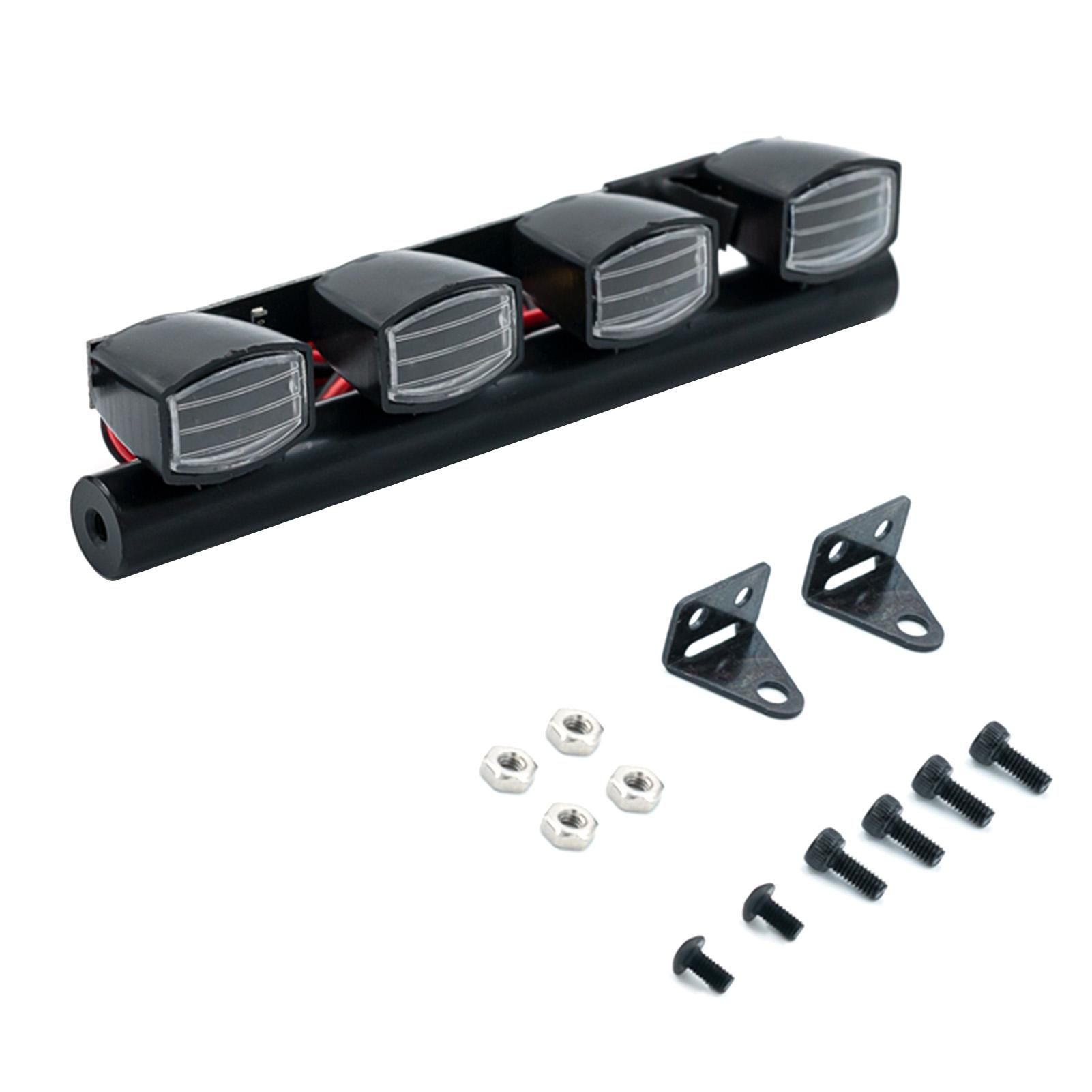 LED Licht Daklamp Accessoires Kit 6 Licht Vervanging voor 1/10 Traxxas TRX4 Trx4 Axiale SCX10 type 1-4pcs lights zwart