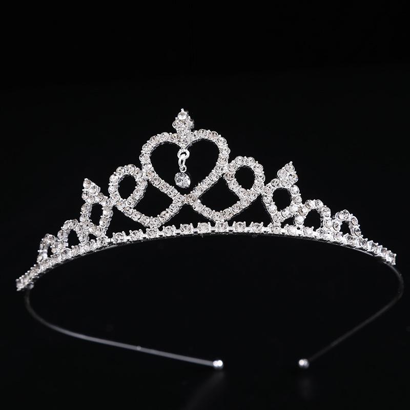 Alloy Children's Crown Hairband Hairband Headdress Simple and Elegant Temperament Princess Girl's Hairband Crown