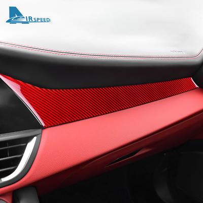 Real Soft Carbon Fiber Sticker For Alfa Romeo Giulia 952 2015-2020 2025 2025 2025 2025 LHD RHD Car Co-pilot Instrument Panel