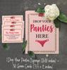 Inkdotpot Girls Night Out Bachelorette Party Drop Your Panties Game Floral Bridal Shower Game 1 SignA    30 Size CardsA  Light