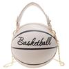 2024 Trendige Damen Basketball Umhängetasche im Western-Stil: Vielseitige, stilvolle, kleine runde Tasche