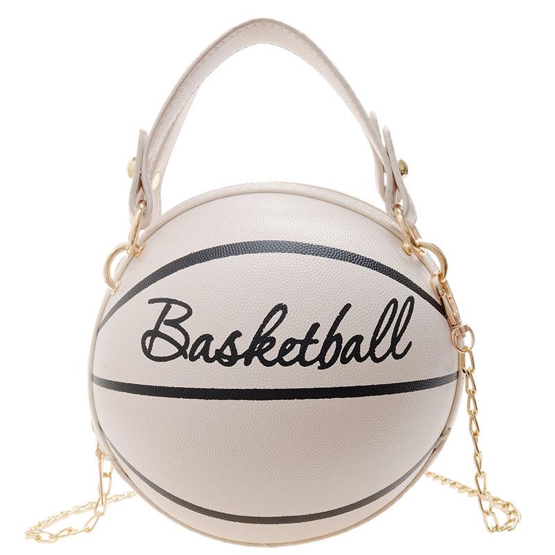 2024 Trendige Damen Basketball Umhängetasche im Western-Stil: Vielseitige, stilvolle, kleine runde Tasche