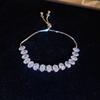 South Korea Dongdaemun Square Zircon Adjustable Bracelet Women's Simple Light Luxury Bracelet Personality Temperament High-end Jewelry