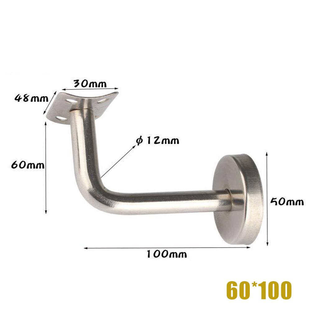 Handrail Brackets Wall Support Hand Bannister Mopstick Silver Stainless Steel Strong For Fitting Handrail Practical