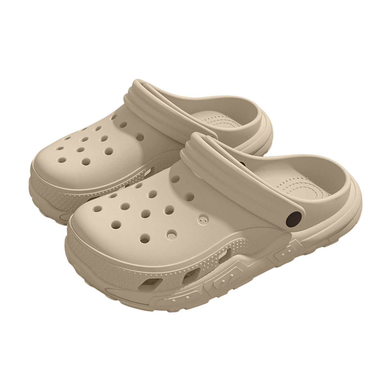 

Парные летние однотонные туфли с дырочками, тапочки для ношения на открытом воздухе 30 бежевый