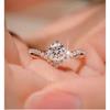 New Imitation Moissanite Diamond Ring Simulation Diamond Ring Women's Niche Open Ring Ins Style Fashion Personality