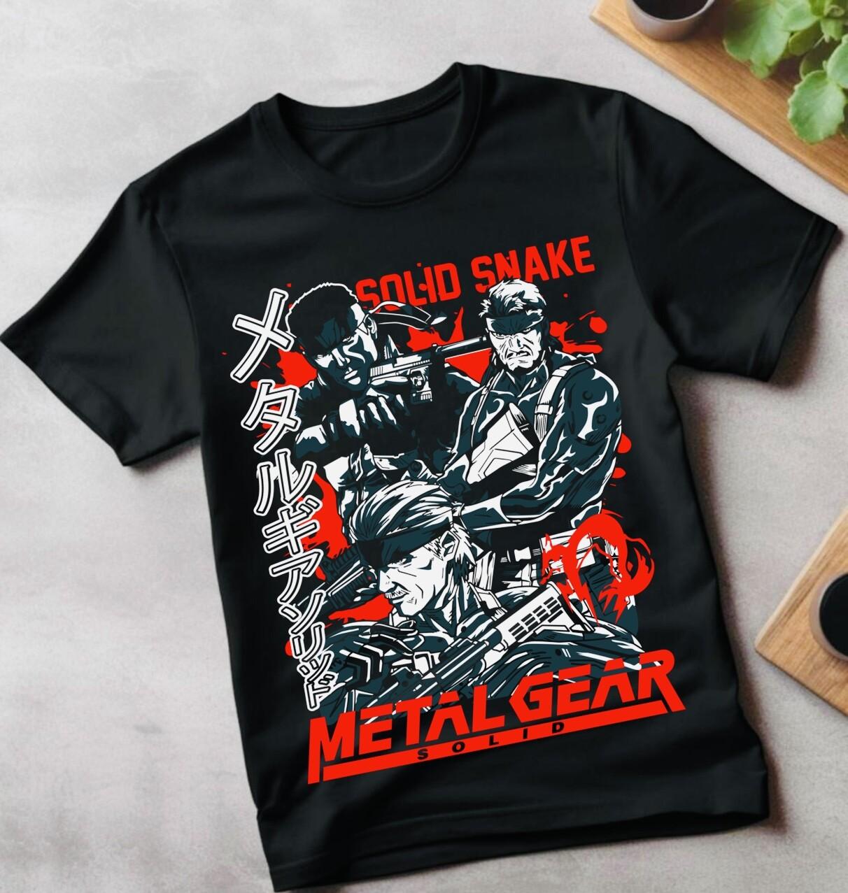 

Unisex Metal Vintage T Shirt Mens Womens Tees Top, Metal Gear Video Game Shirt, Metal Gear Character S