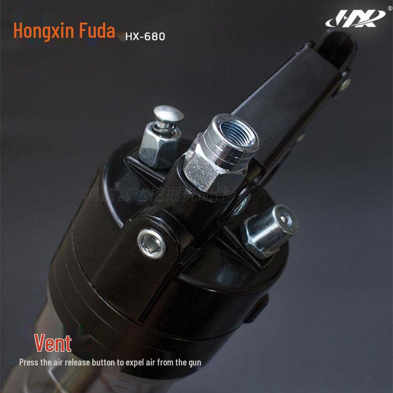 Industrial-Grade Transparent High-Pressure Grease Gun for Excavator Maintenance