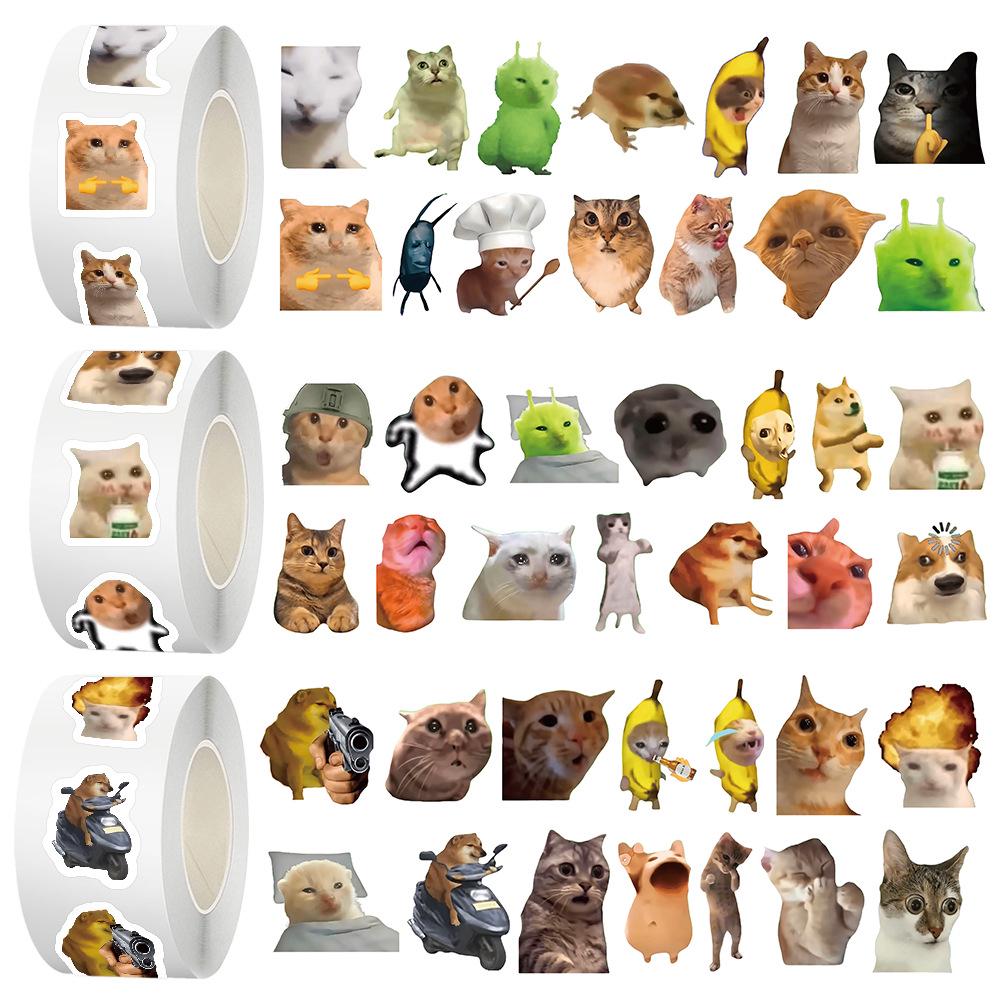 Cat Meme Sticker Tape: DIY Prank & Decoration for Journals, Phones, and Laptops