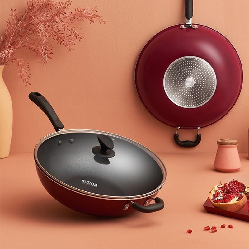 Supor NC34F4 34cm Stone-Coated Wok