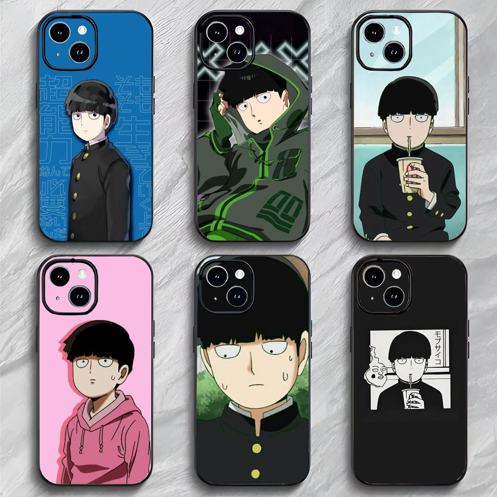 Anime M-Mob Psycho 100 Shigeo Kageyama Phone Case Phone Case Soft Packaging Lightweight For iPhone17 16 15 14 13ProMax
