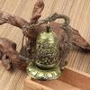 1Pc New Hot Selling Good Luck Feng Shui Ornament Home Decor Figurines Metal Bell Carved Dragon Buddhist Clock Home Decor Supply