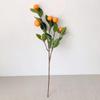Green Leaves Artificial Orange Branches Plastic Realistic Simulation Fruit Tree Imitation Fruit Stem Lifelike Fake Fruit