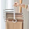 5 in 1 Multifunction  Clothes Hanger  Wardrobe Organizer  Pants Towel Rack Shelves Closet Adjustable  Magic Trouser Hangers Home