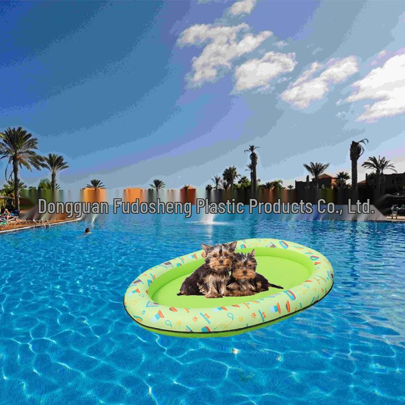 PVC Inflatable Pet Float: Cat & Dog Swimming Ring with Printed Logo - Available In 8 Colors