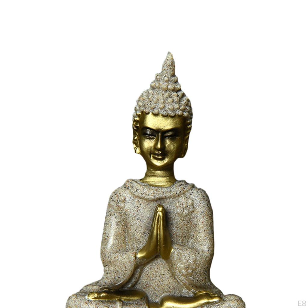 Buddha Sculpture for Home Office Decor - Handcrafted Resin Figurine