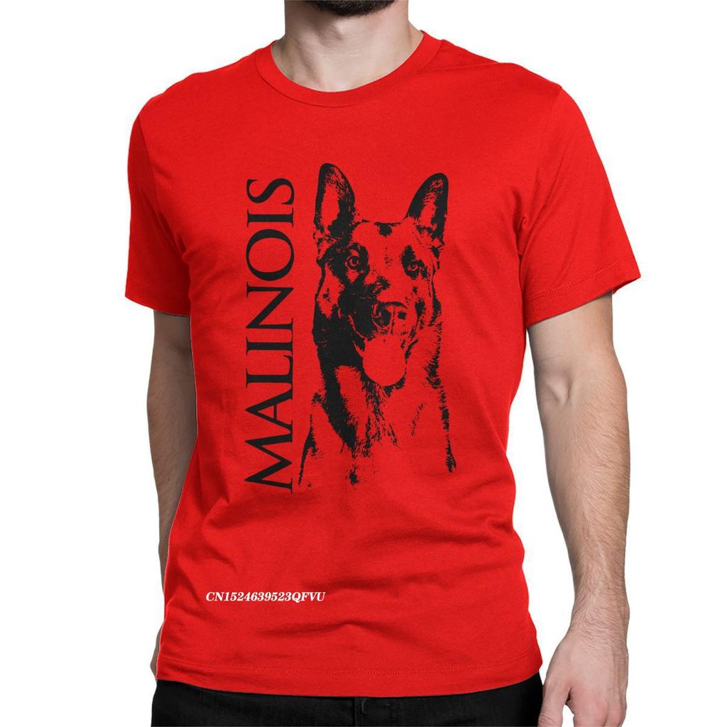 Malinois Köpek Belçika Çoban Köpeği Mechelaar Bol Tişört Erkek Pamuk Yenilik Tişört EMO Tişörtler Grafik Alternatif Giyim