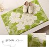 IKEHIKO Entryway Mat, Volume Mel, Green, Rectangular, Approx. 50 x 80cm, Non-Slip, 3D Floral Pattern, Machine Washable, #1310730121701